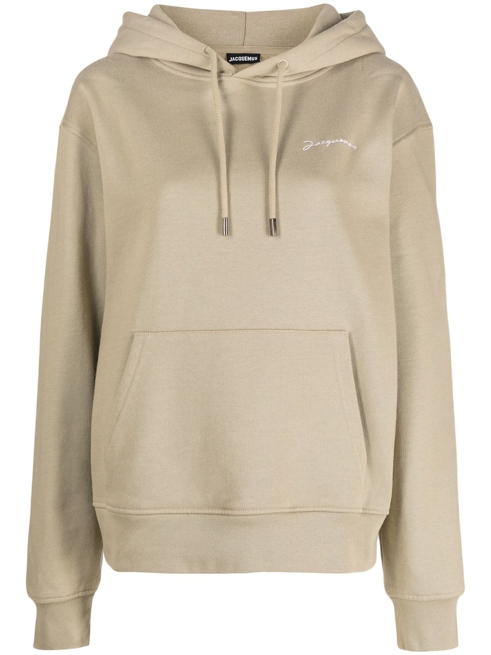 embroidered logo hoodie - 1