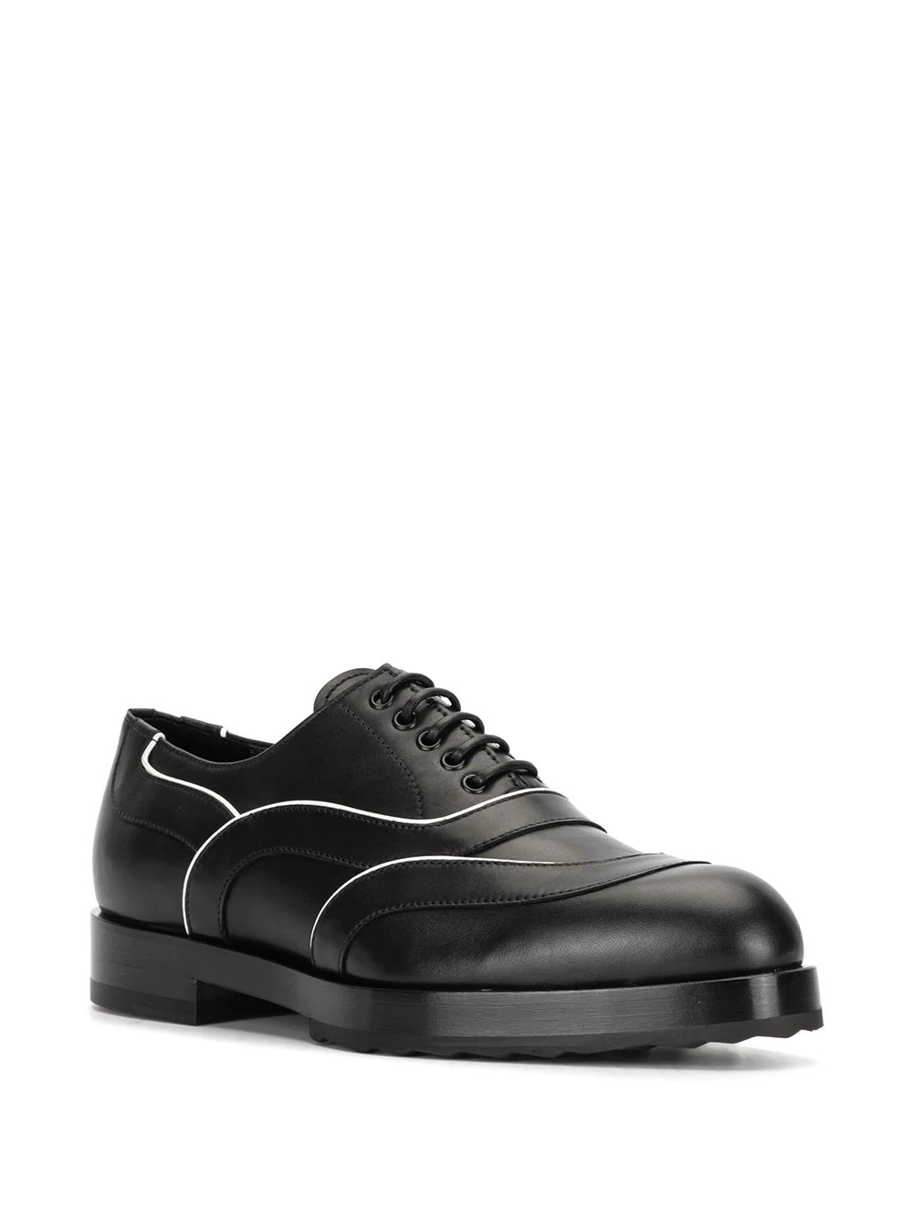 contrast piping lace-up shoes - 2