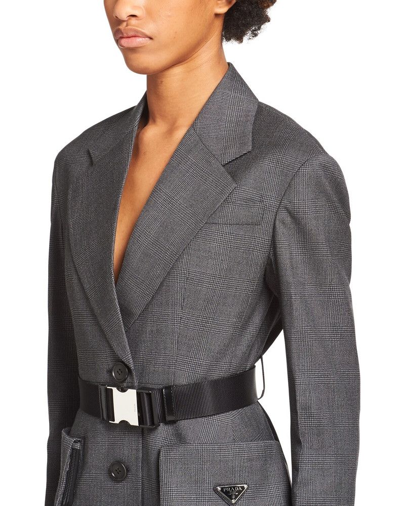 Single-breasted Prince of Wales check coat 5