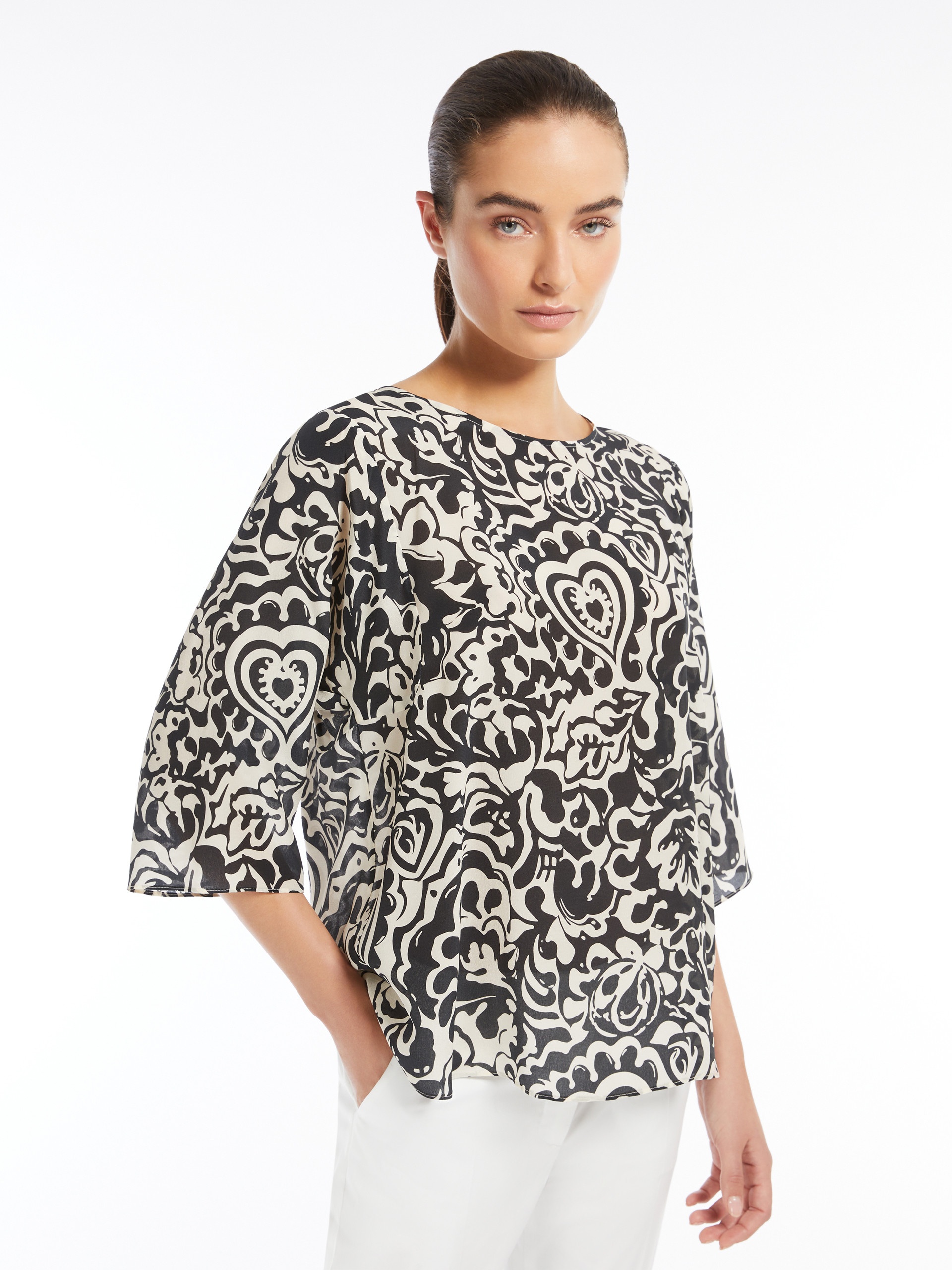GINNICO Silk twill blouse - 5