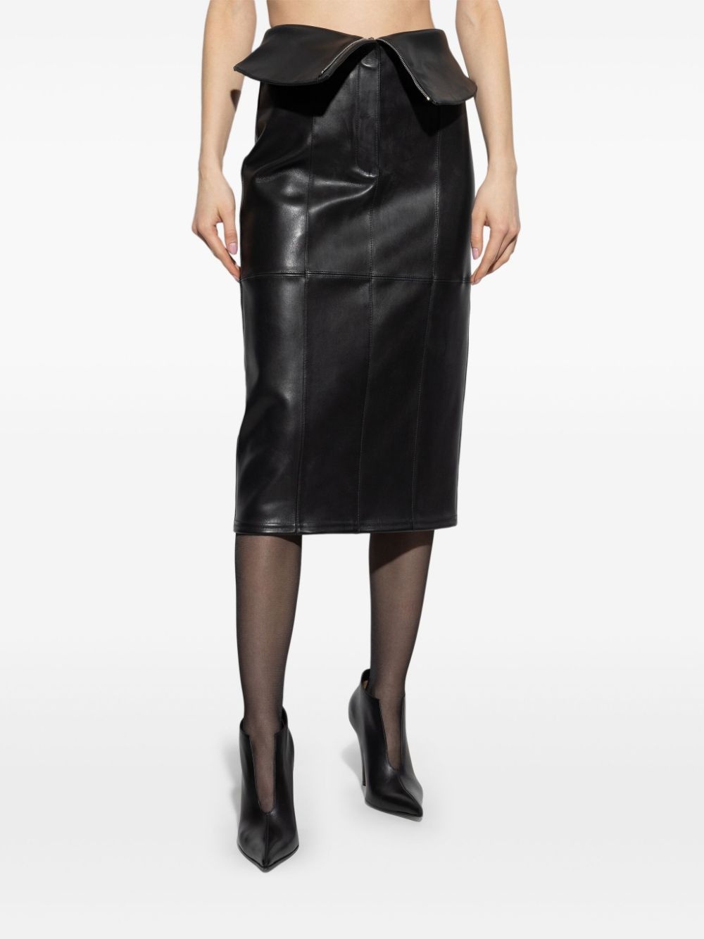 leather pencil skirt - 3
