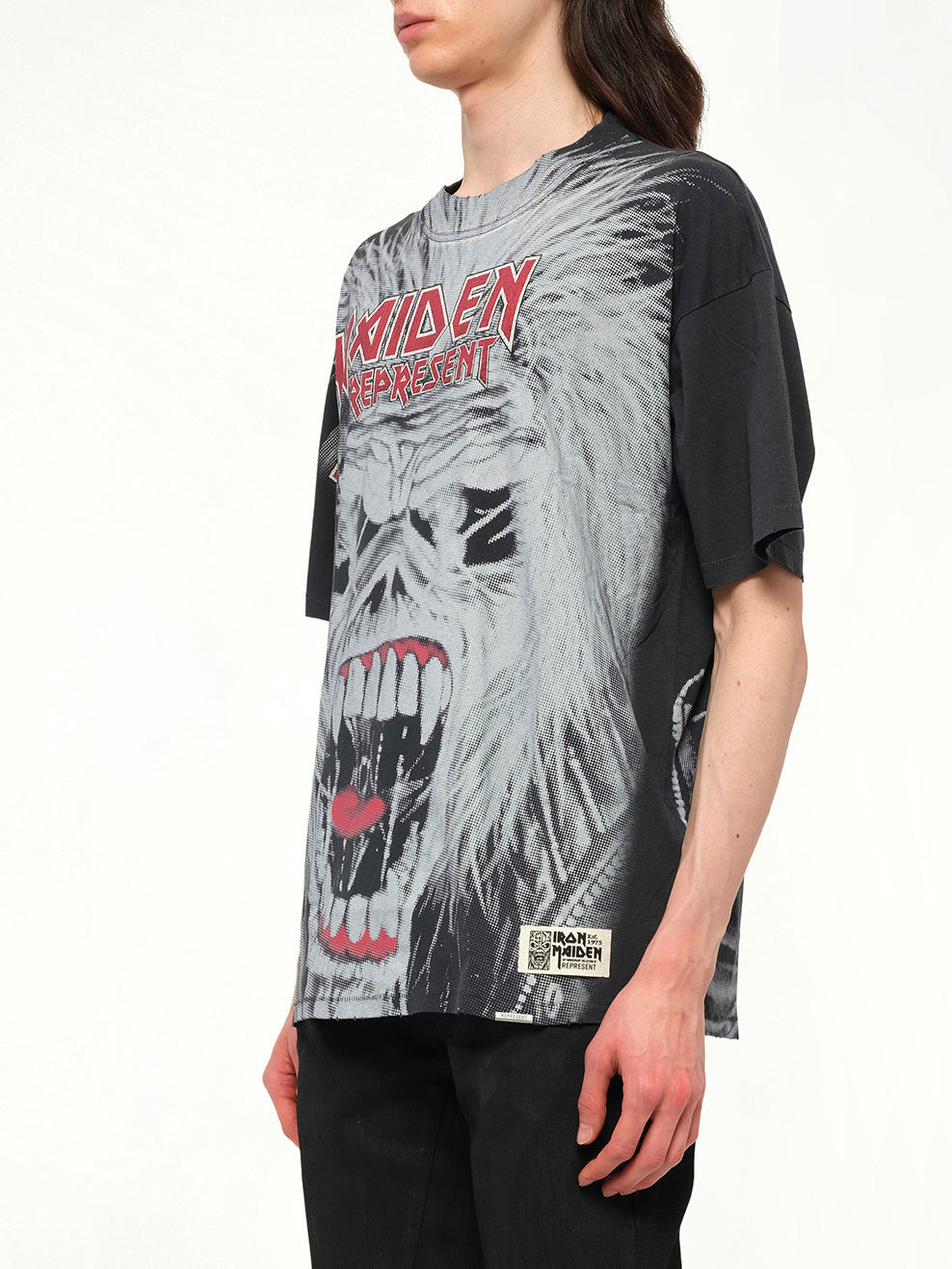 Iron Maiden British Metal T-Shirt in Stained Black - 3