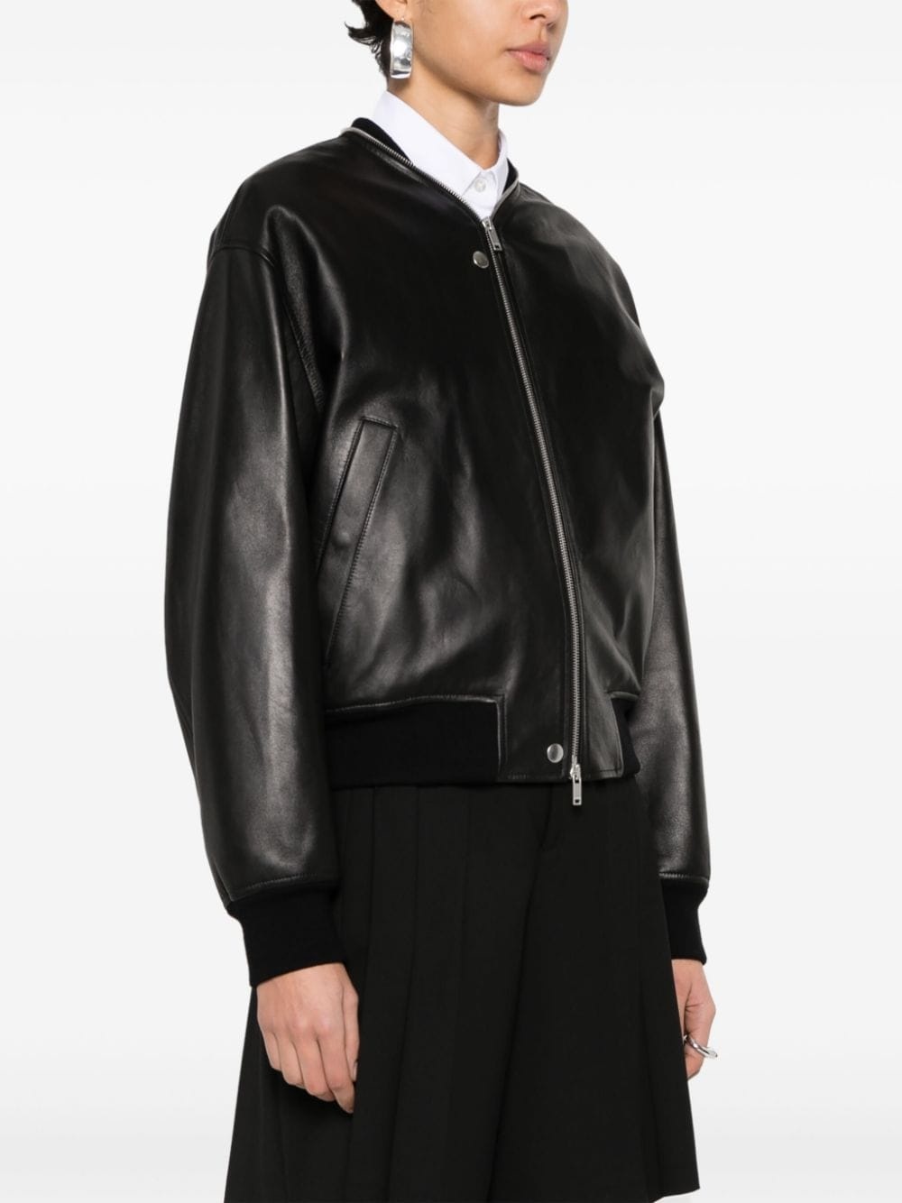 leather bomber jacket - 3