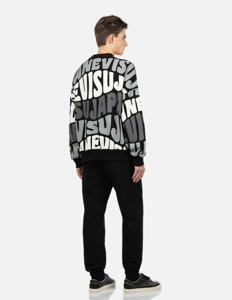 ALLOVER WAVY TEXT PRINT SWEATSHIRT 4