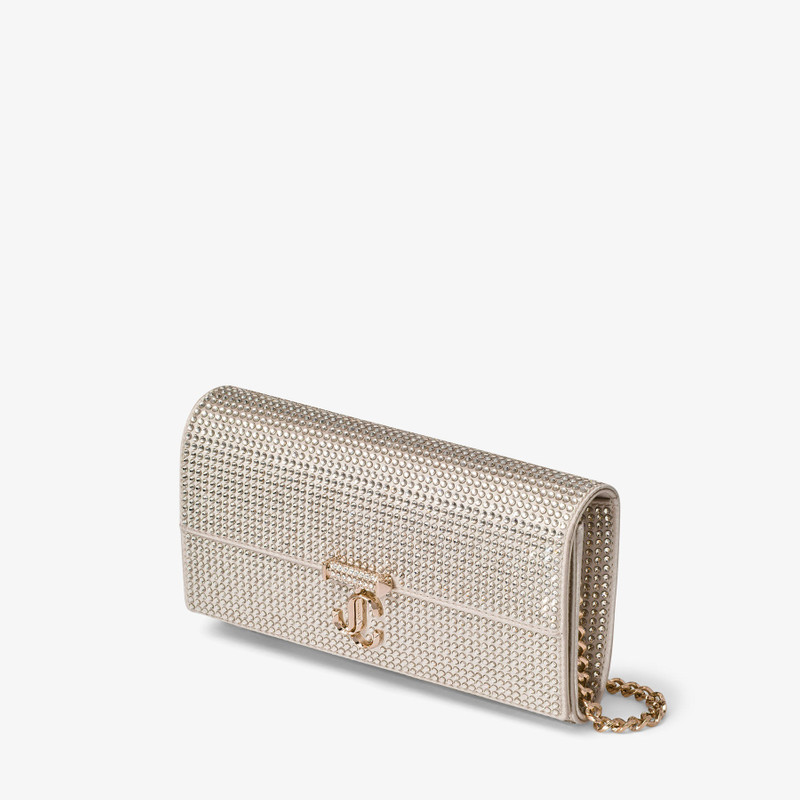 JIMMY CHOO Avenue Wallet With Chain
Champagne Crystal Satin Wallet with Chain outlook
