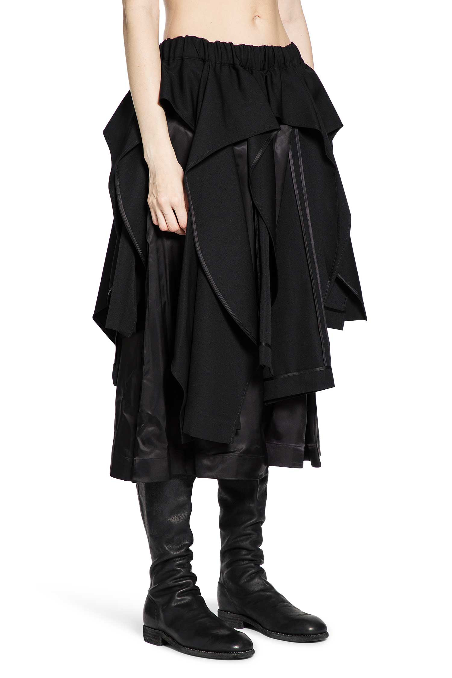 Deconstructed Wool Midi Skirt - 2