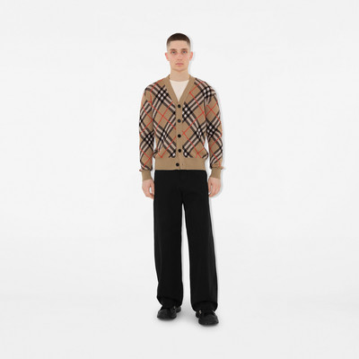 Burberry Check Wool Blend Cardigan outlook