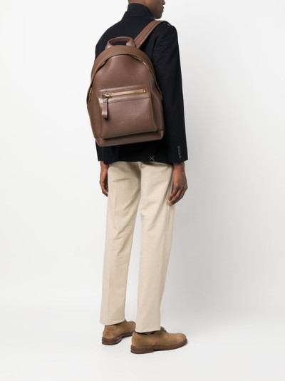 TOM FORD Buckley grained leather backpack outlook