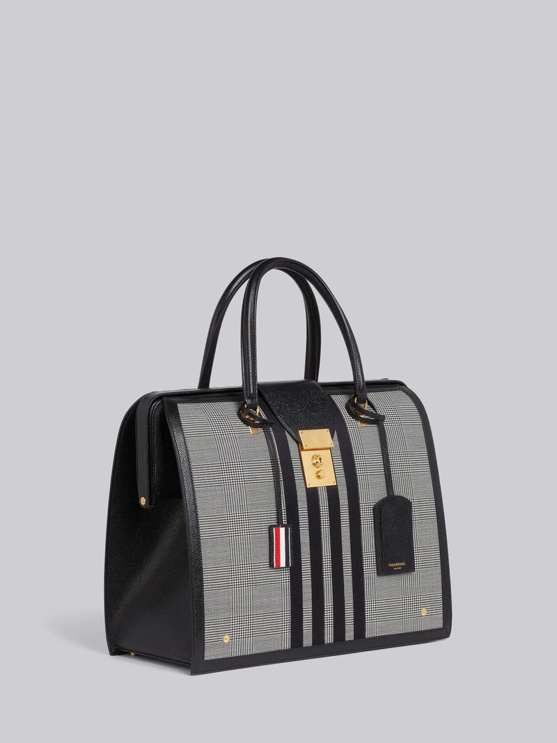 Black and White Wool Prince of Wales 4-Bar Mr. Thom Bag 4