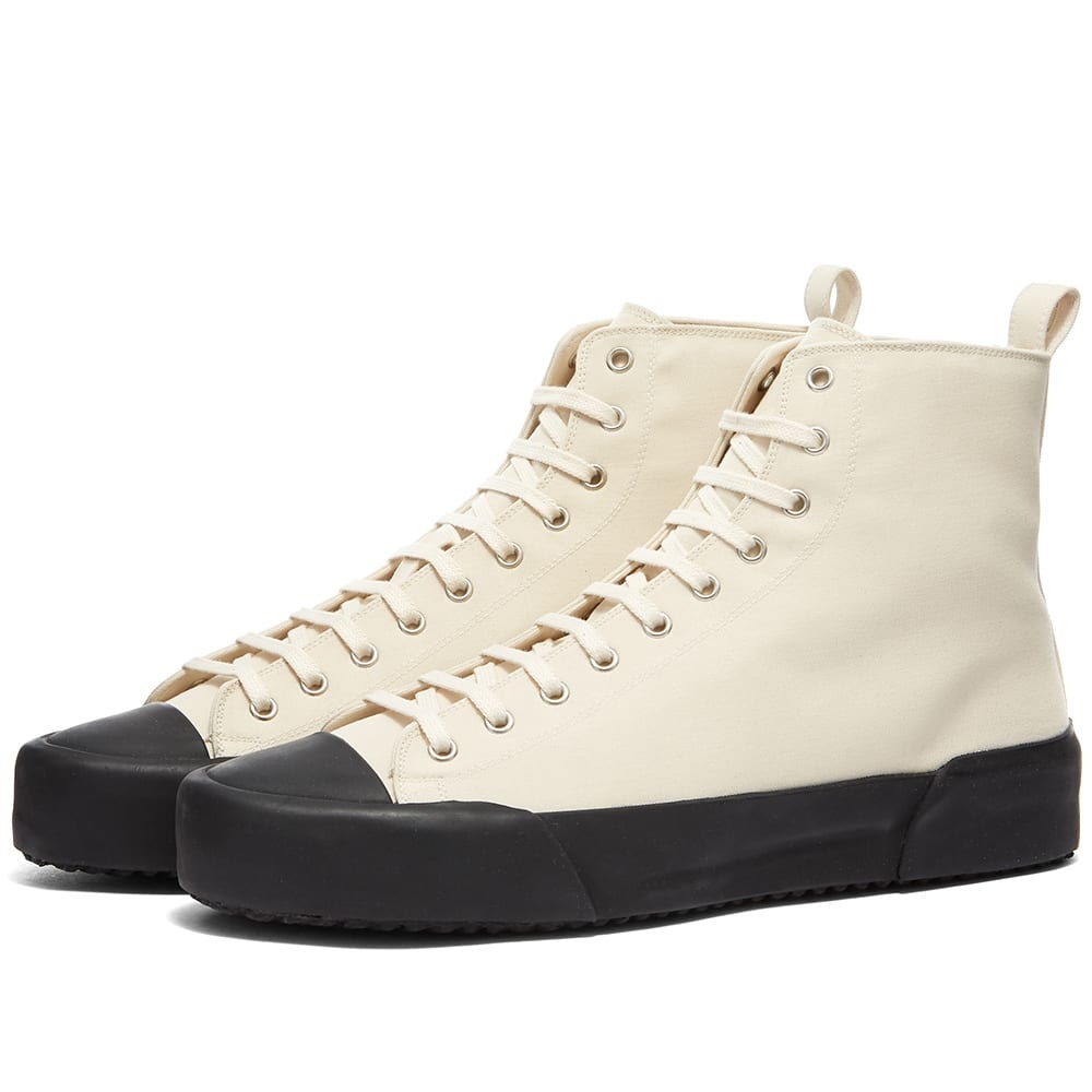 Jil Sander Canvas Hi Top Sneaker - 1