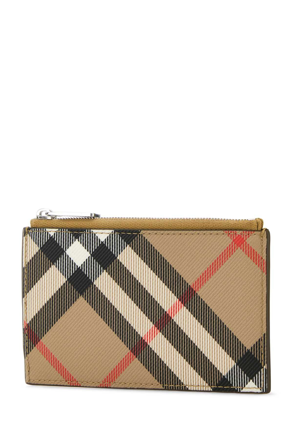 Burberry Men Printed Canvas Check Card Holder - 2