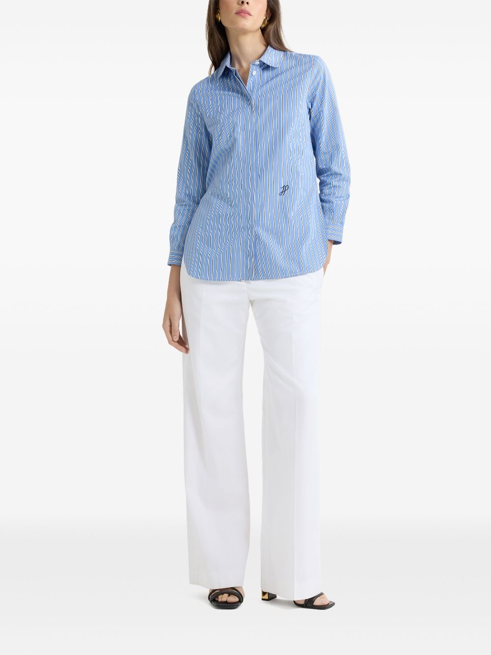 striped poplin shirt - 2