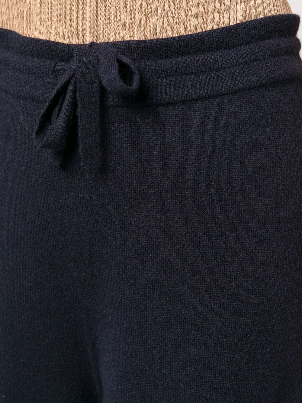 wide-leg cashmere track pants - 5