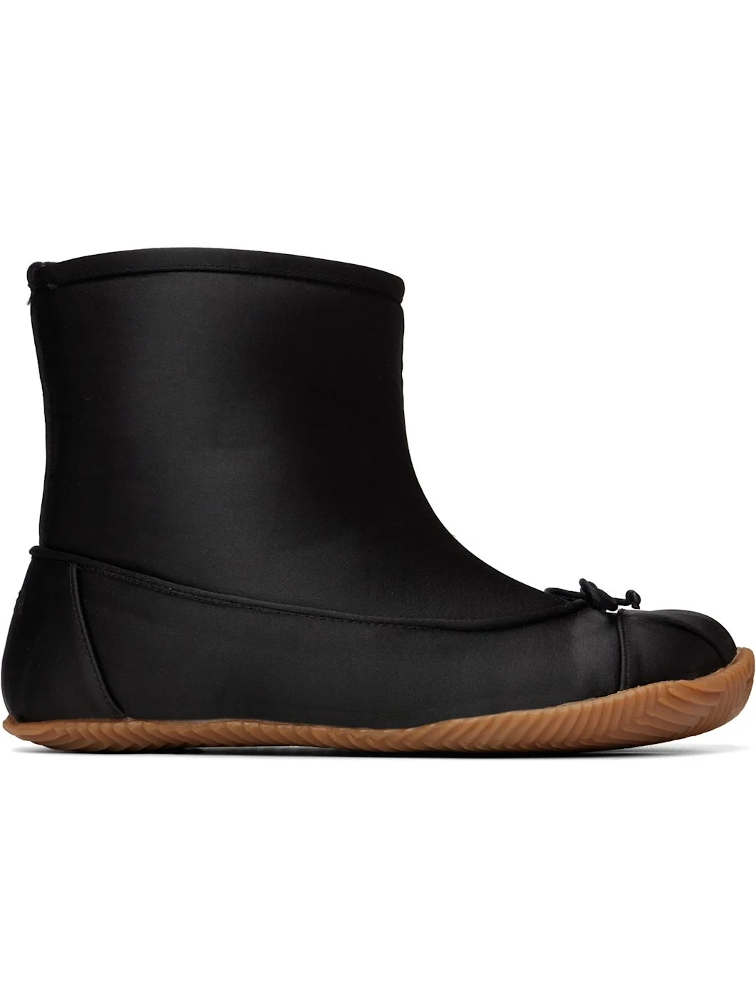 Black Satin Baby Boots - 1