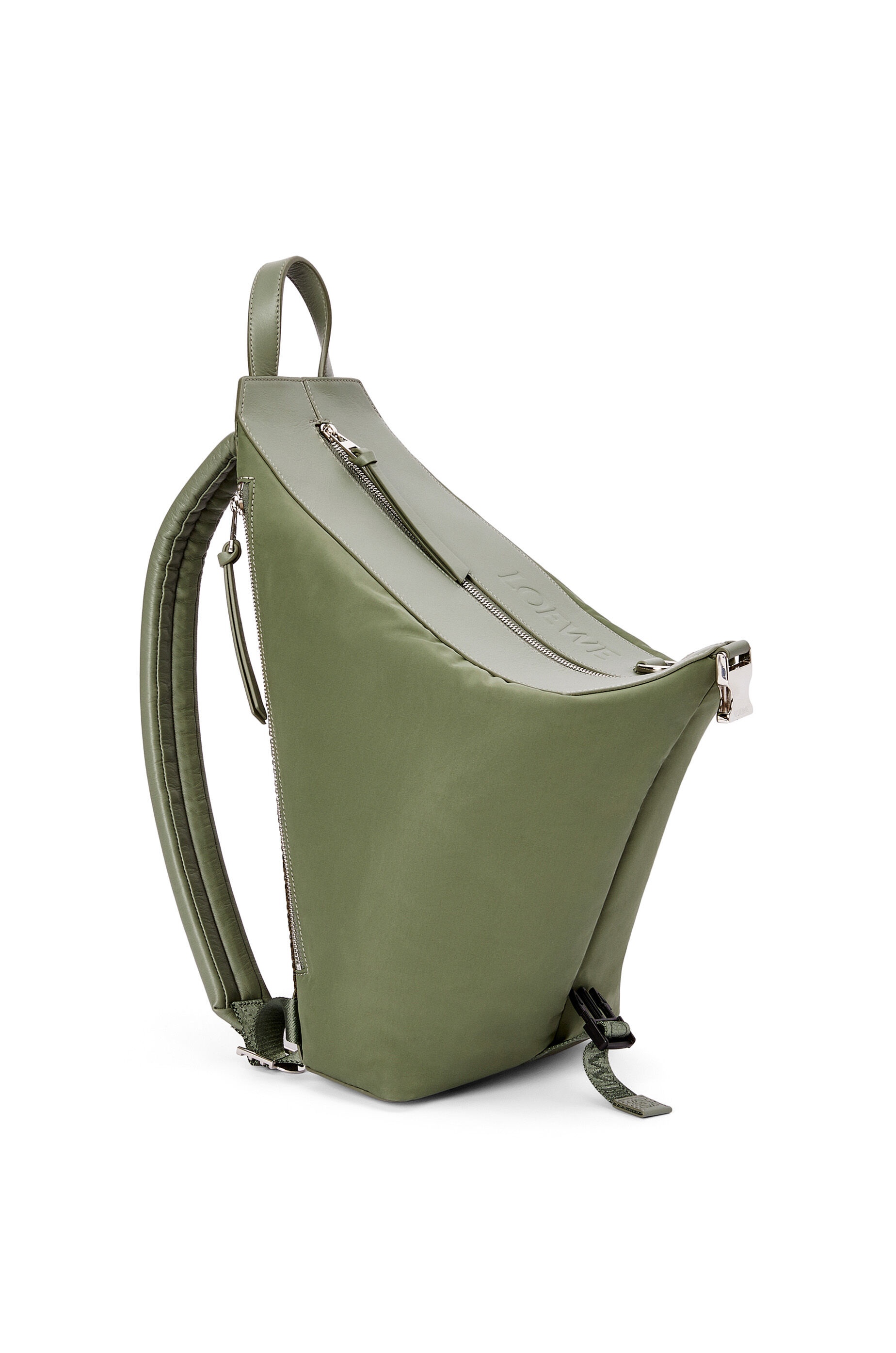 Small Convertible backpack in nylon and calfskin - 3