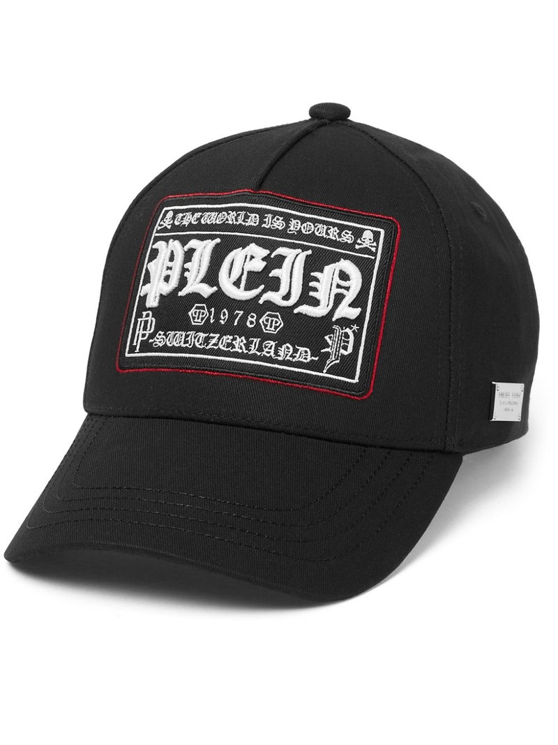 logo-embroidered cap 1