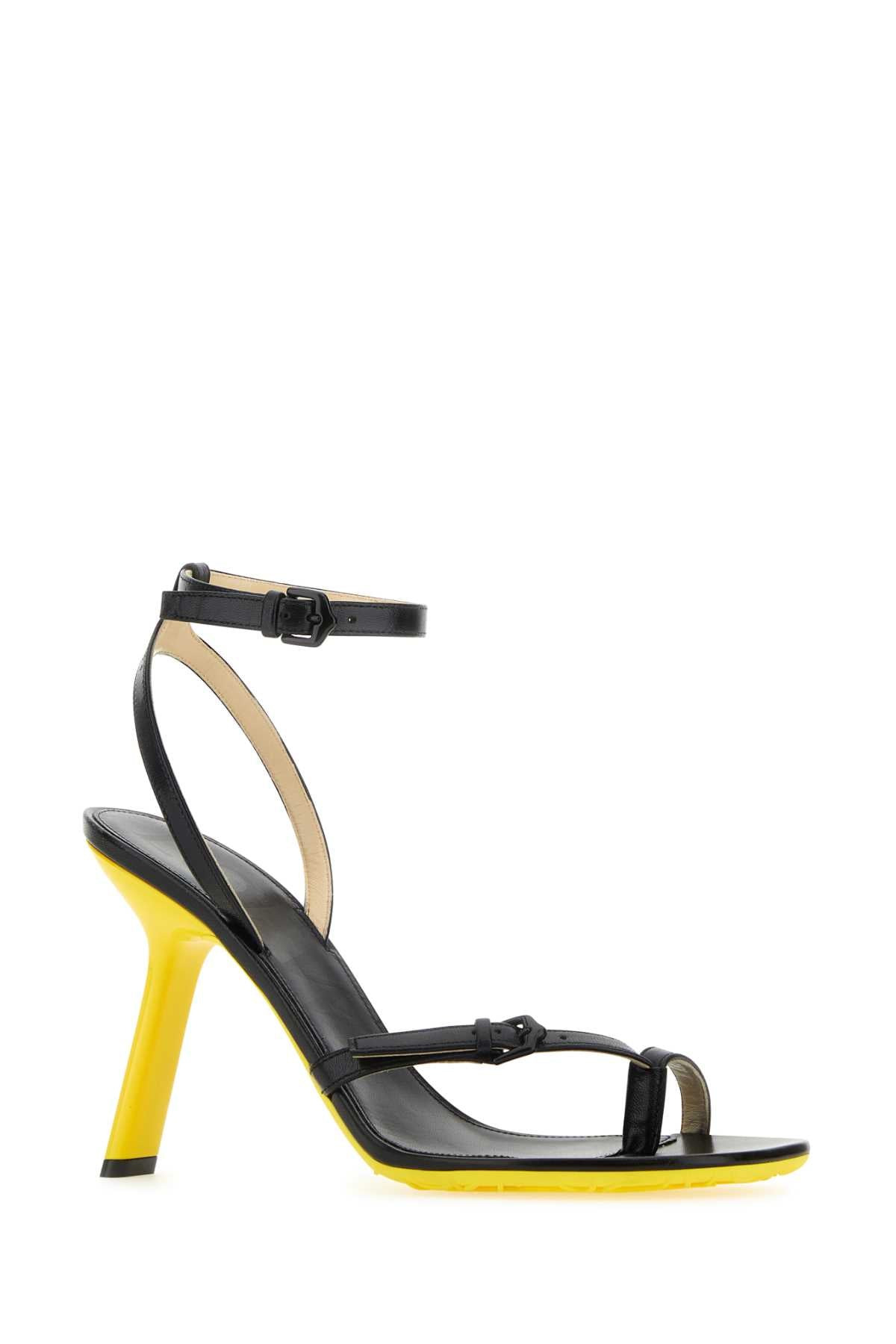 Loewe Women Black Leather Petal Sandals - 2