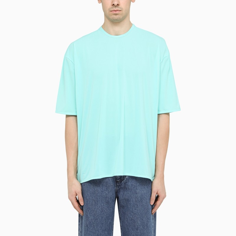 Turquoise crew-neck T-shirt - 1