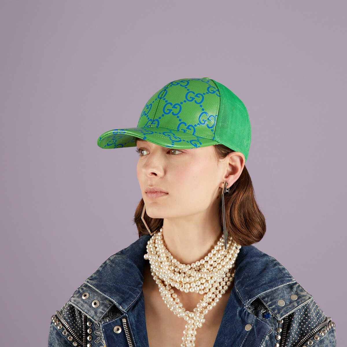 GG Leather baseball hat - 4