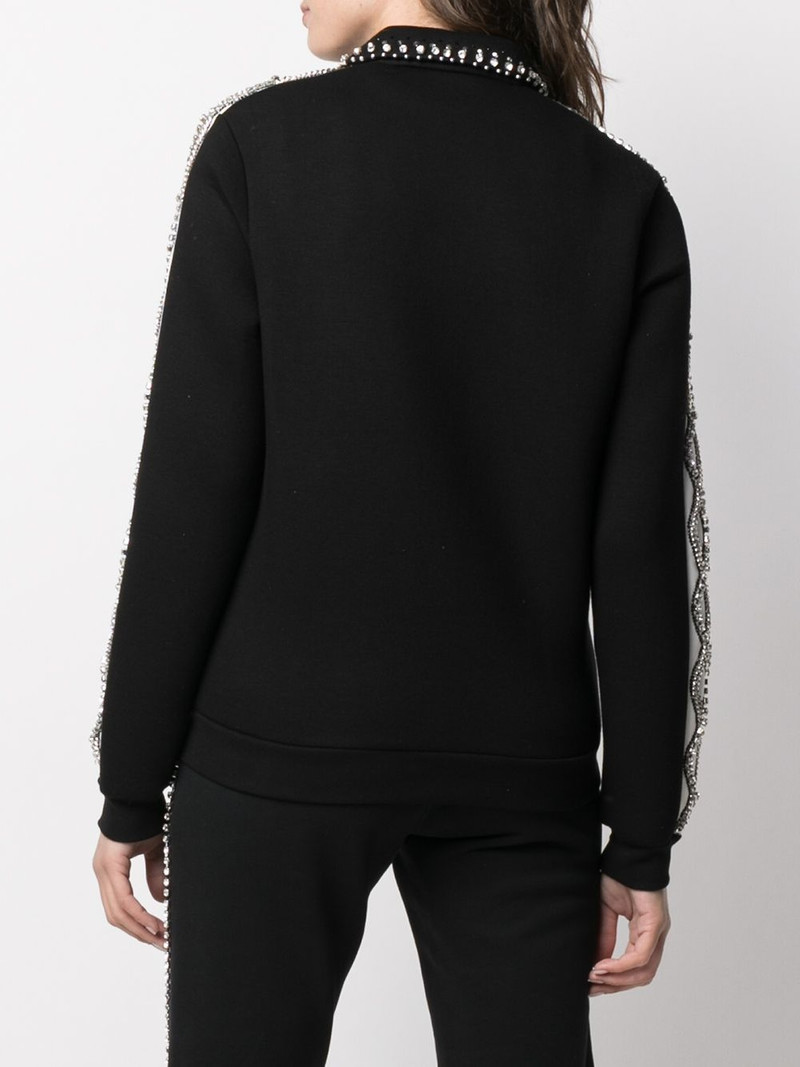 logo zipped bomber jacket 4