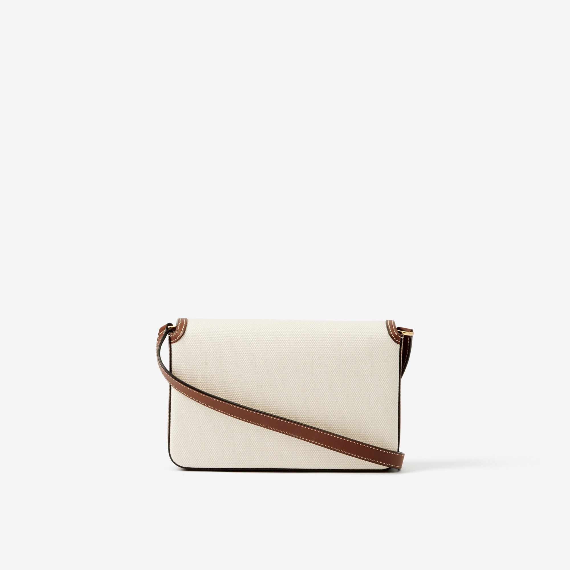 Horseferry Print Cotton Canvas and Leather Penny Bag - 3