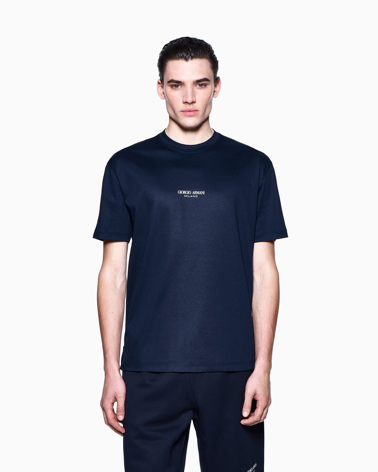 COTTON INTERLOCK CREW-NECK T-SHIRT - 4