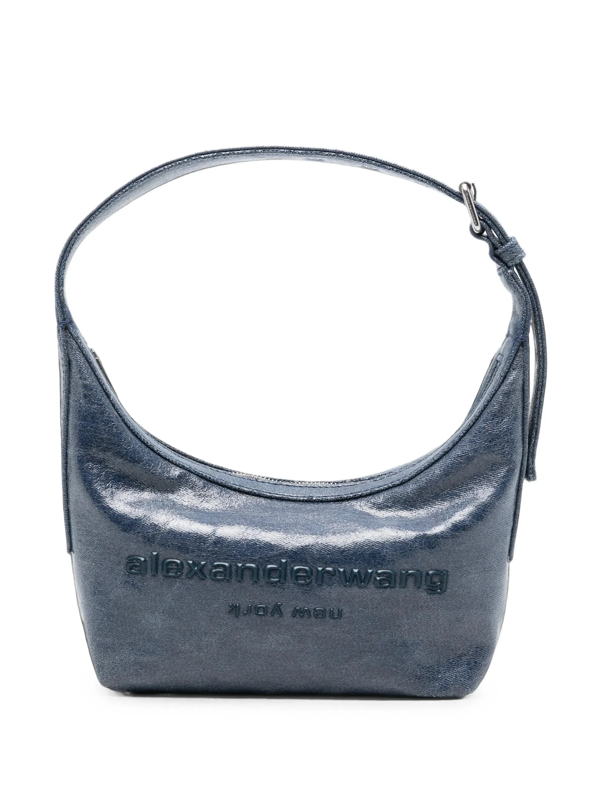 Alexander Wang Crinkled-effect Logo-debossed Shoulder Bag - 1