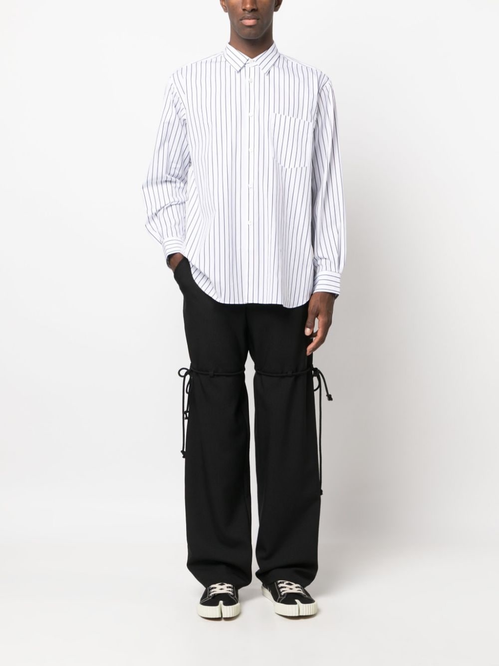 striped long-sleeve cotton shirt - 2