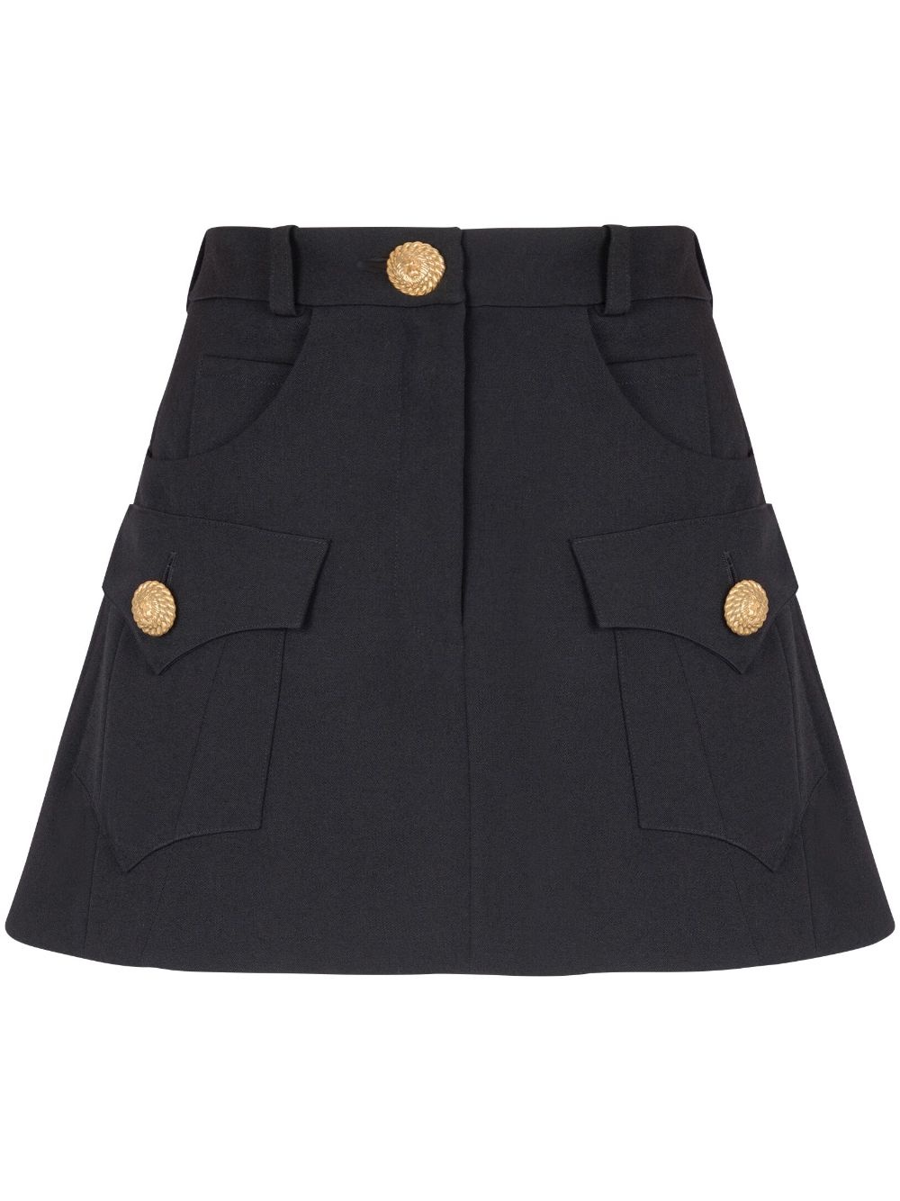 Western panelled wool mini skirt - 1