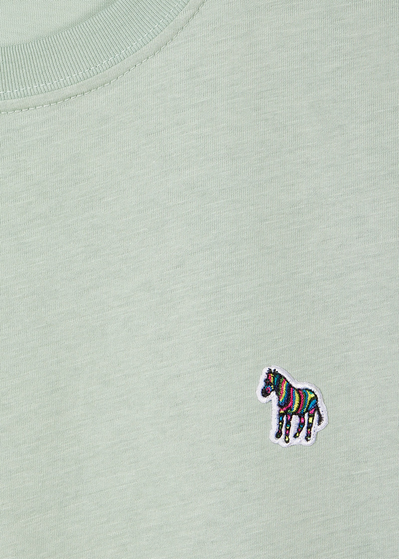 Paul Smith Sage Green Organic Cotton Zebra Logo T-Shirt outlook