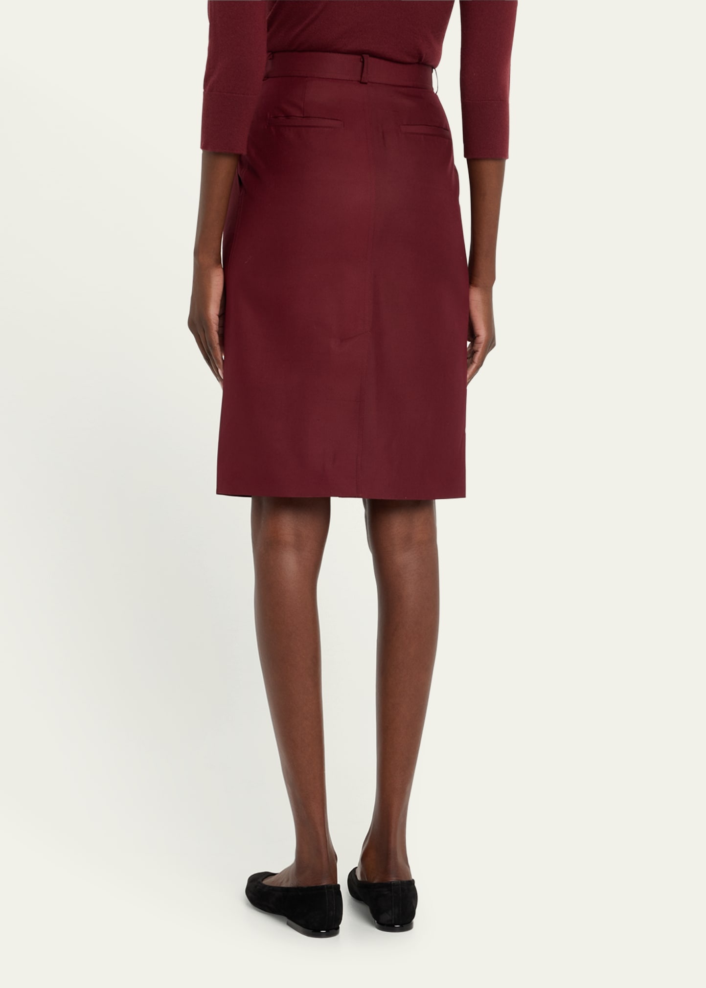 Lizzy Pleated Silk Skirt - 3