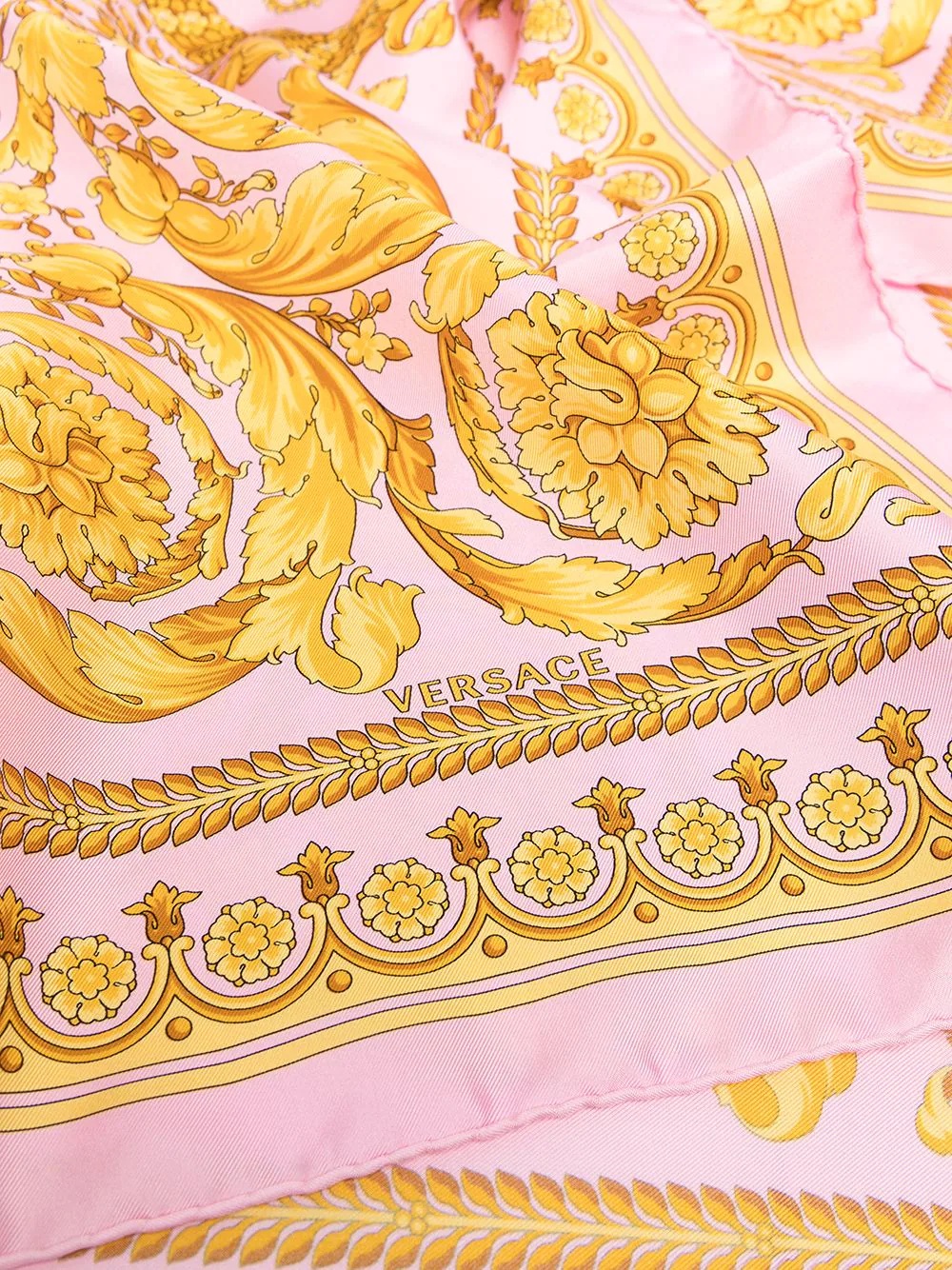 Barocco-print silk foulard - 3