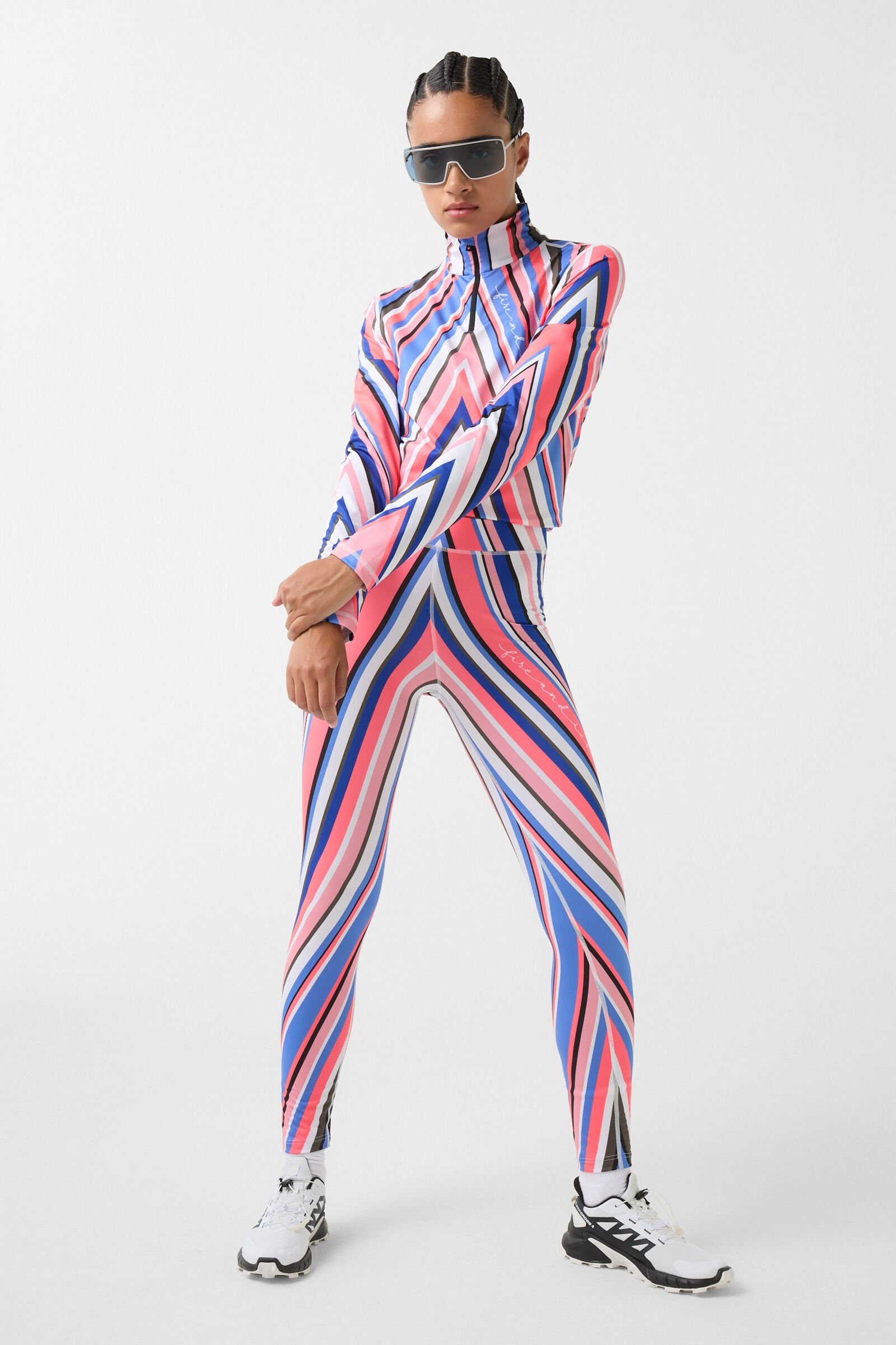 Tamira Tights in Pink/Blue/White - 4