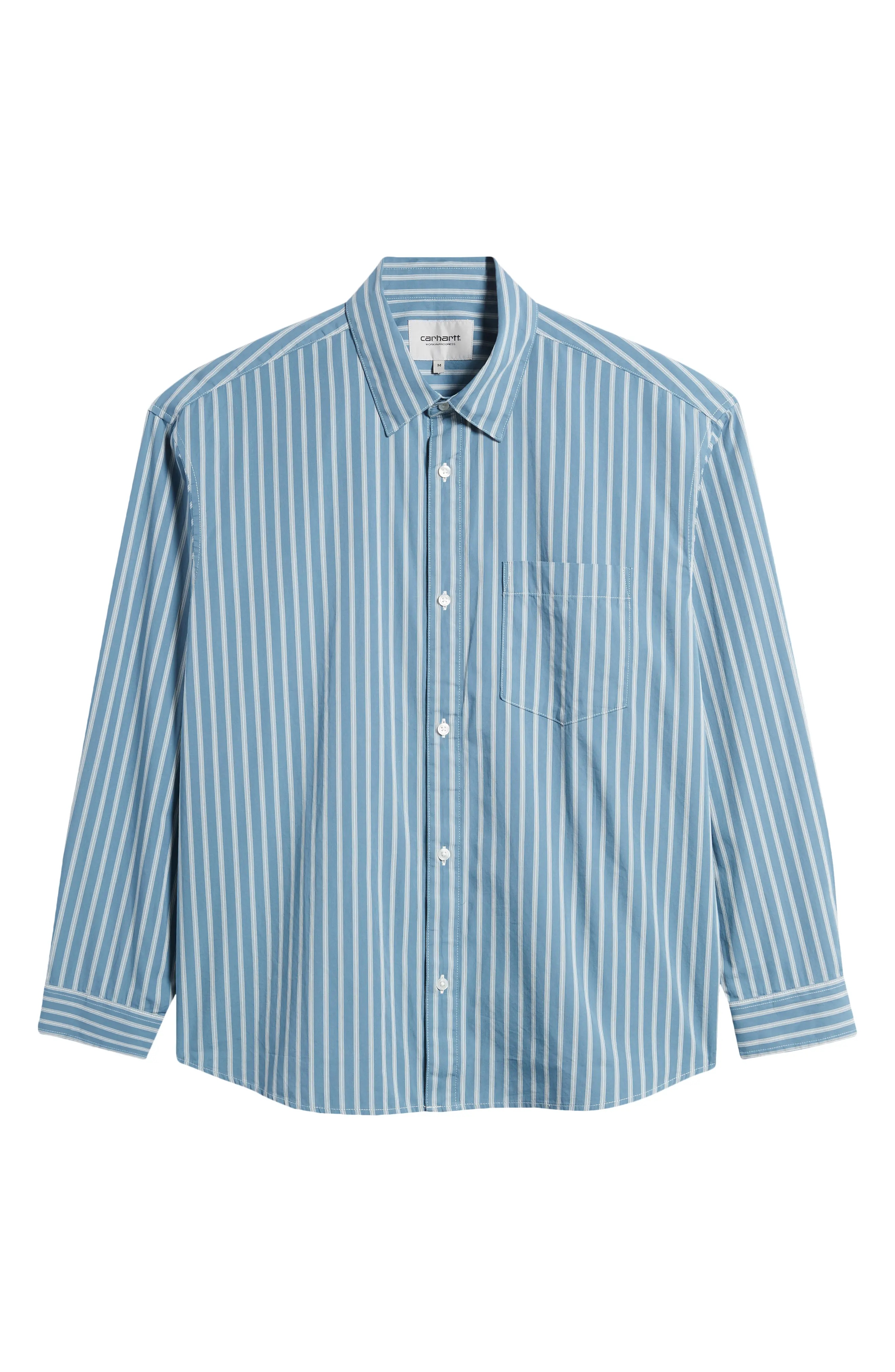 Ligety Stripe Button-Up Shirt in Ligety Stripe Blue/Wax - 6