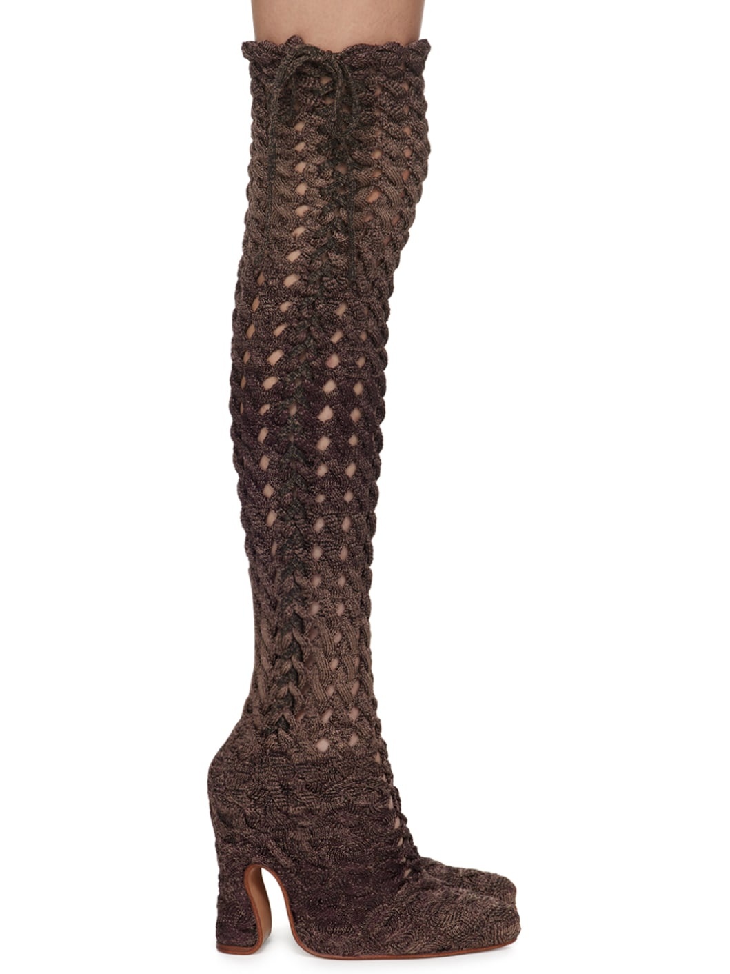 SSENSE Exclusive Purple Spiralcable Tall Boots - 1