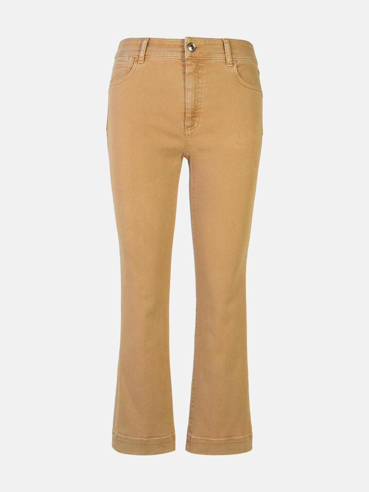 'ENNA' BEIGE COTTON JEANS - 1