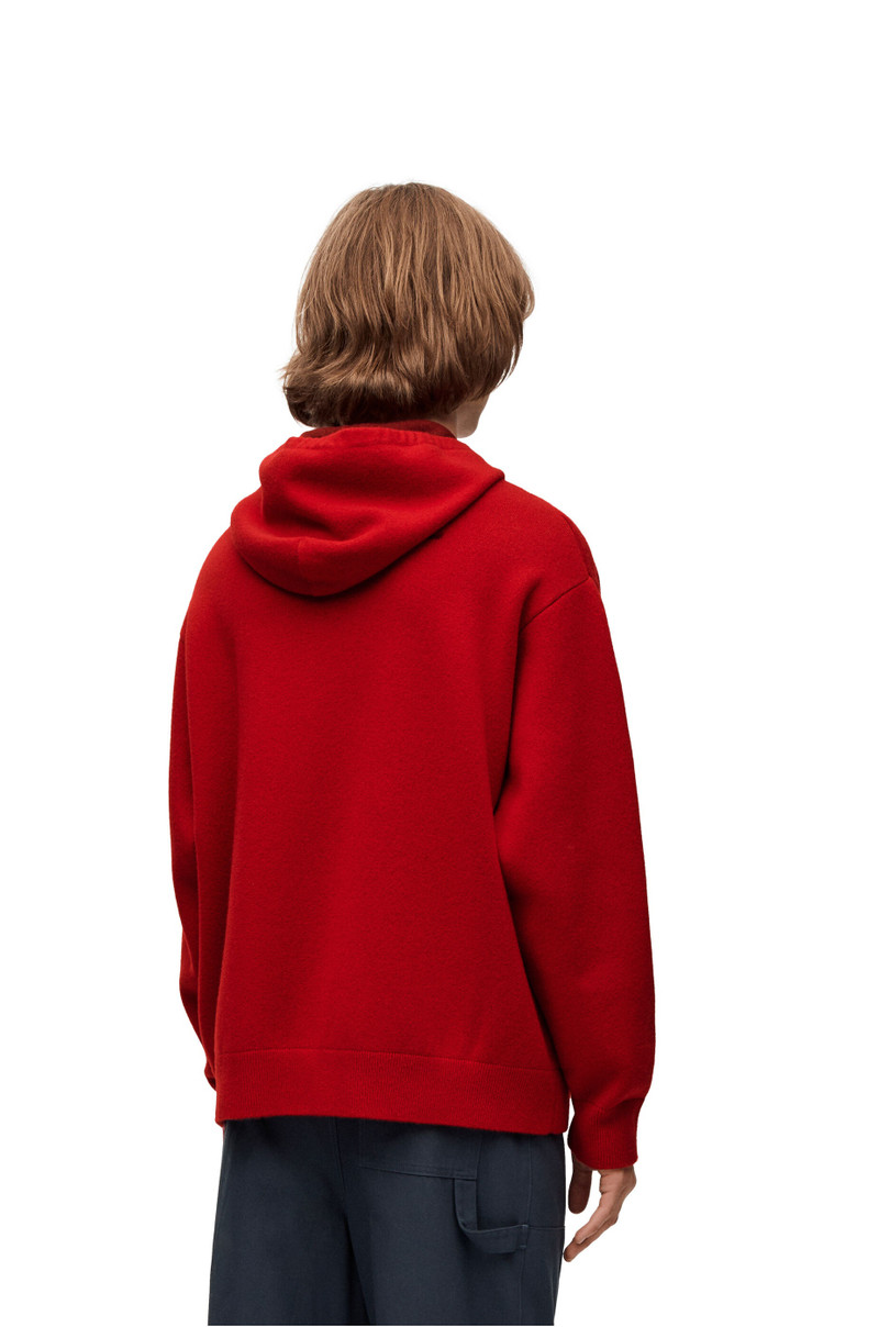 Anagram knit hoodie in wool 4