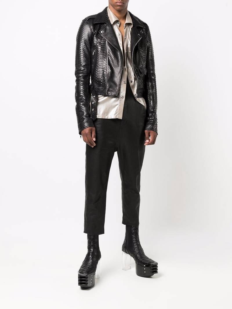 Rick Owens coated button-up shirt outlook