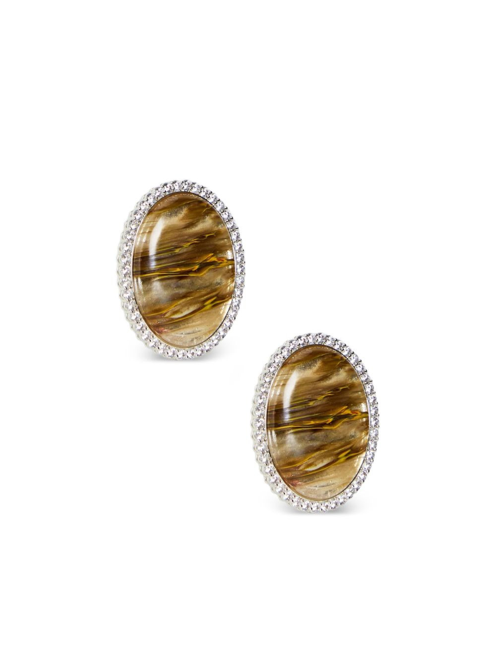 Fillipa stone-embellished round earrings - 2