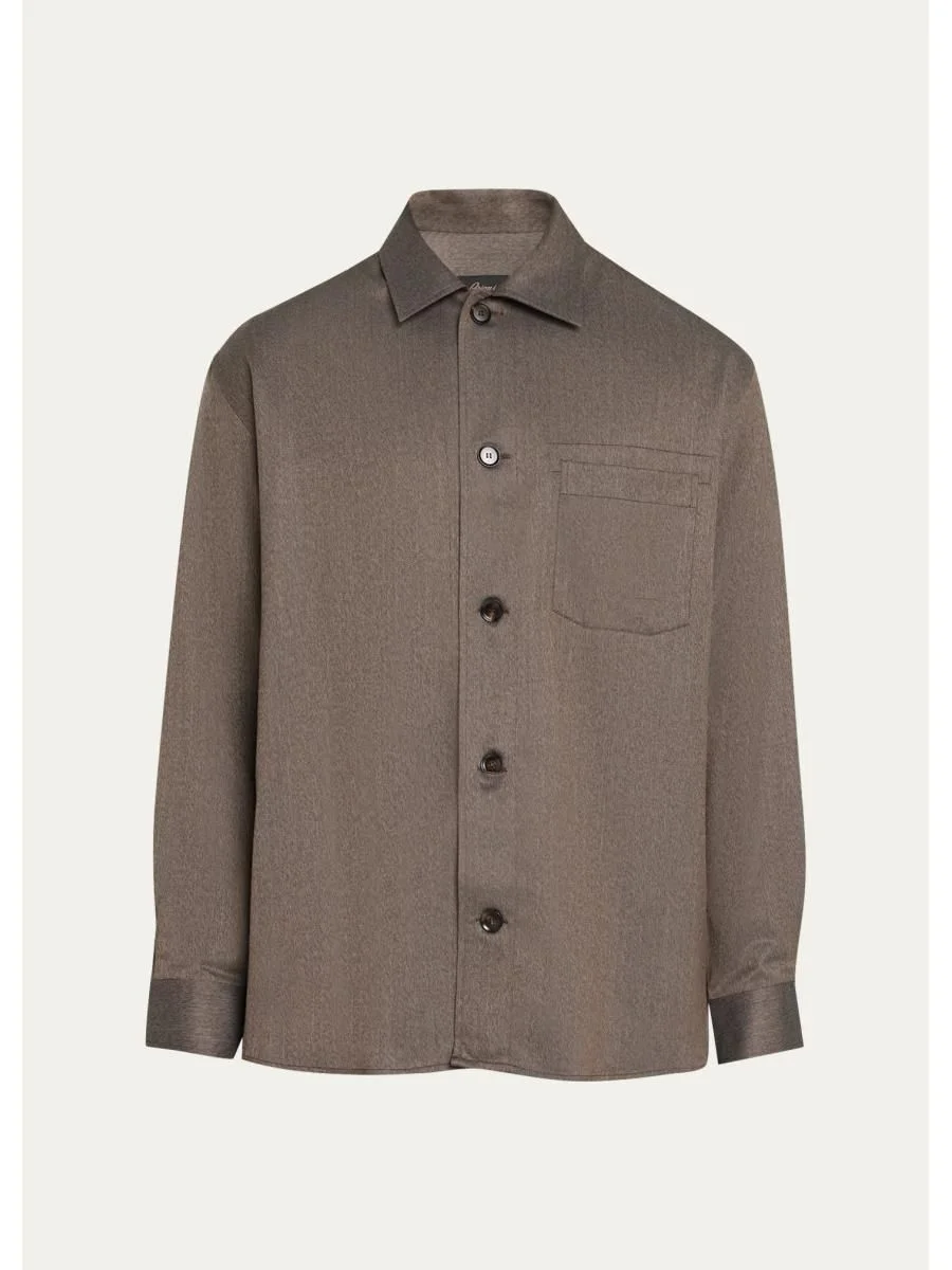 Men's Mouline Gabardine Overshirt - 1