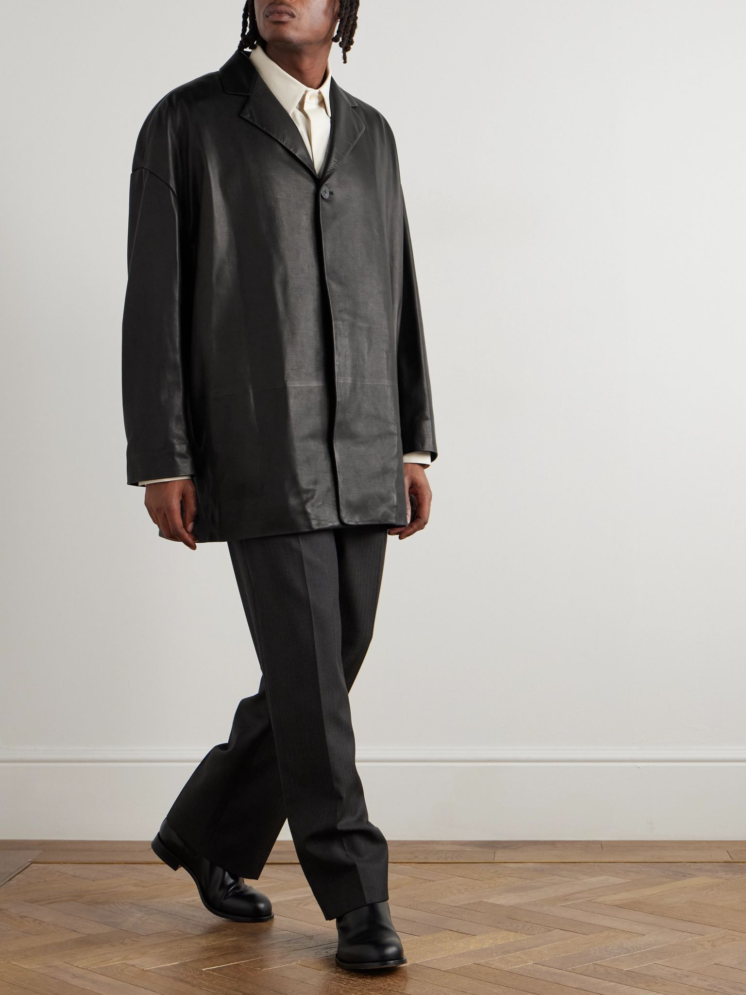 Full-Grain Leather Jacket Black - 2