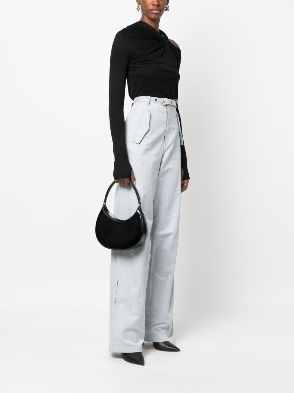 logo-debossed faux-leather hobo bag - 2