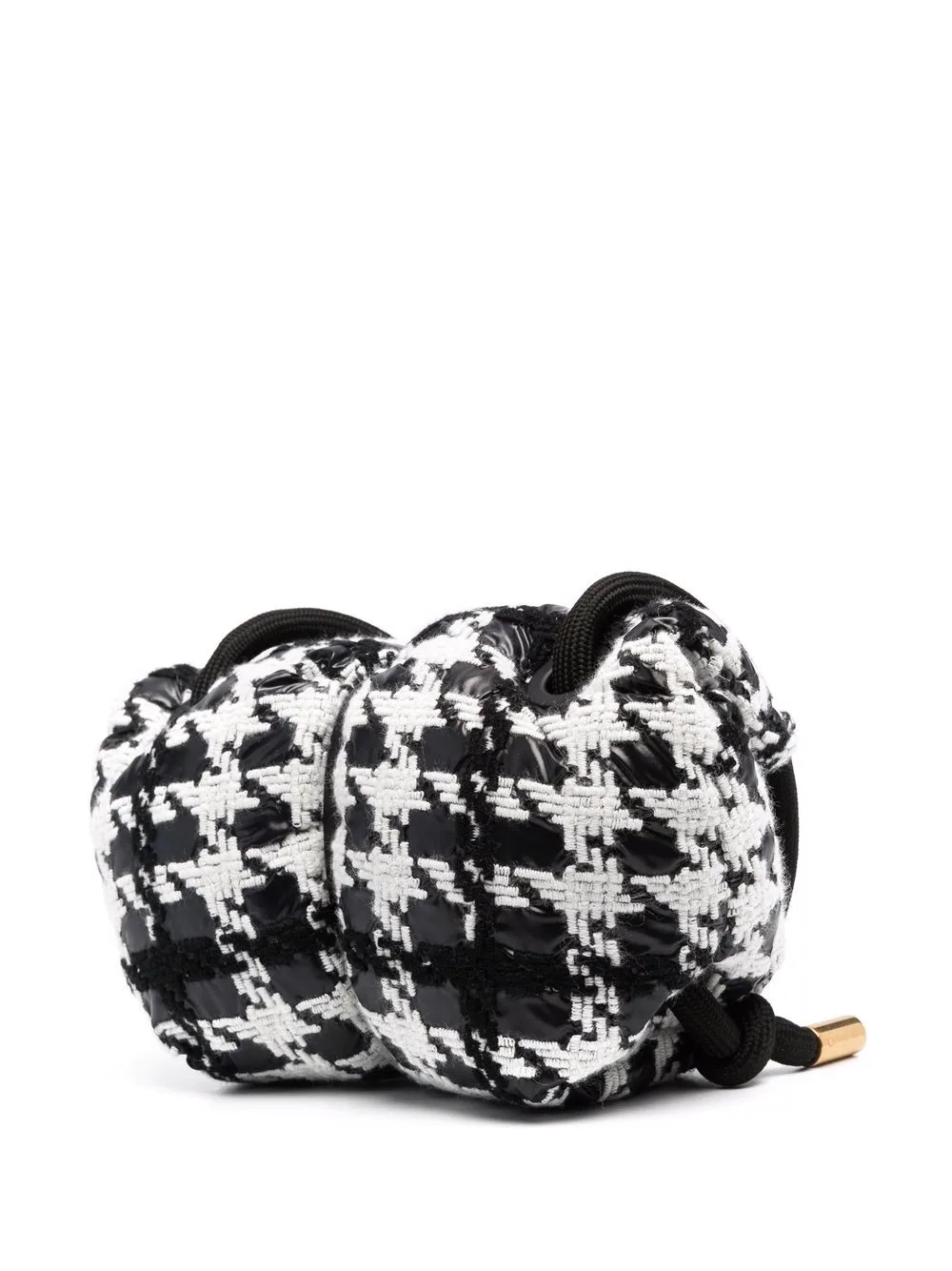 houndstooth-embroidered padded bag - 3