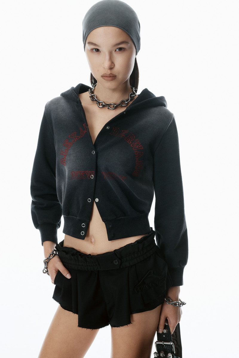 Shrunken Cotton Terry Cardigan 3