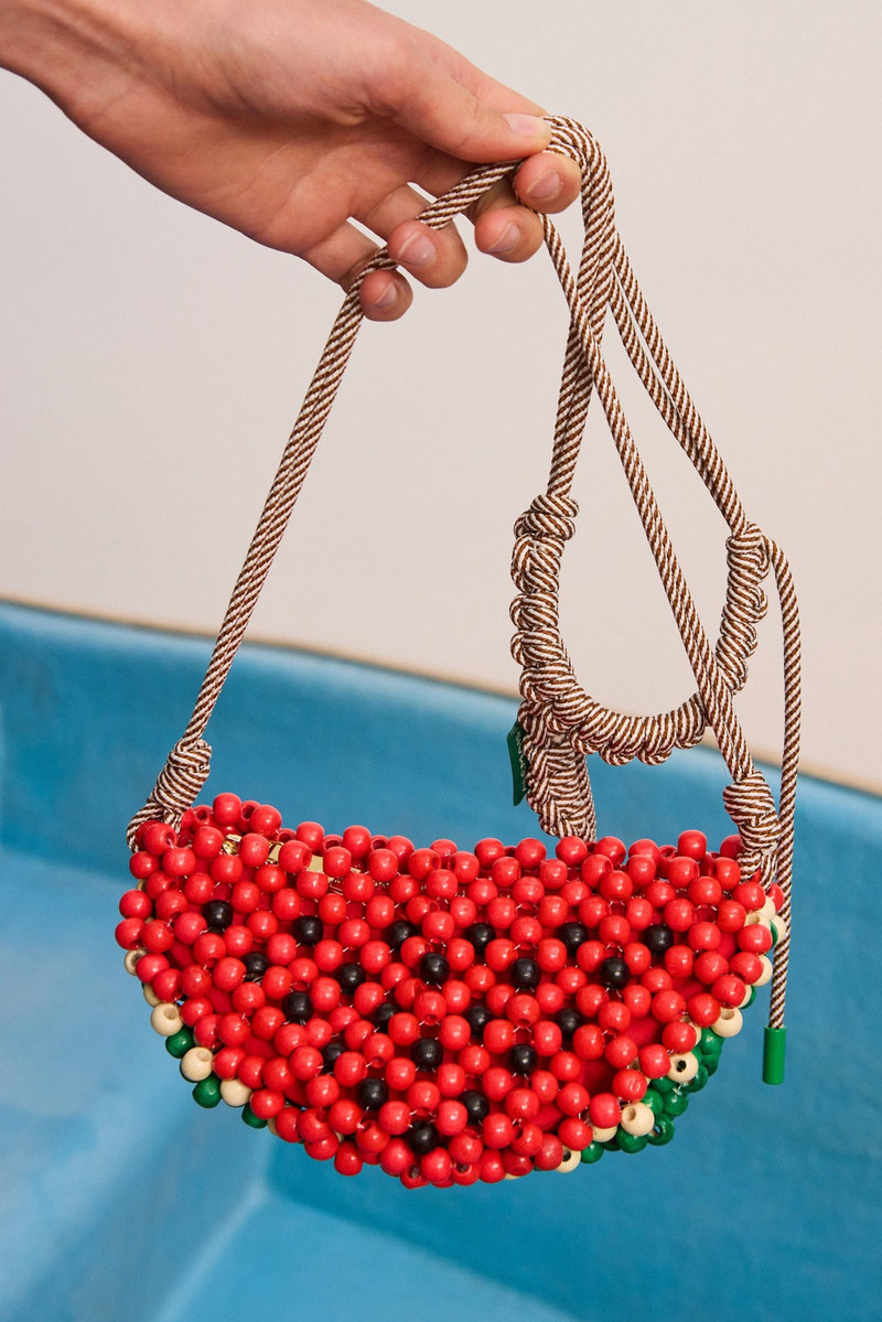 ALÉMAIS Wood Bead Watermelon Mini Bag outlook