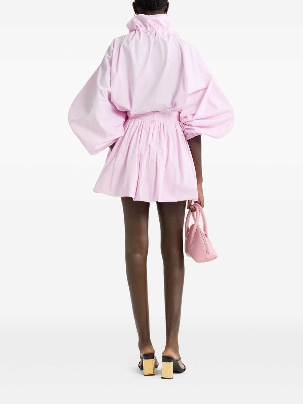 Bubble poplin mini skirt - 3