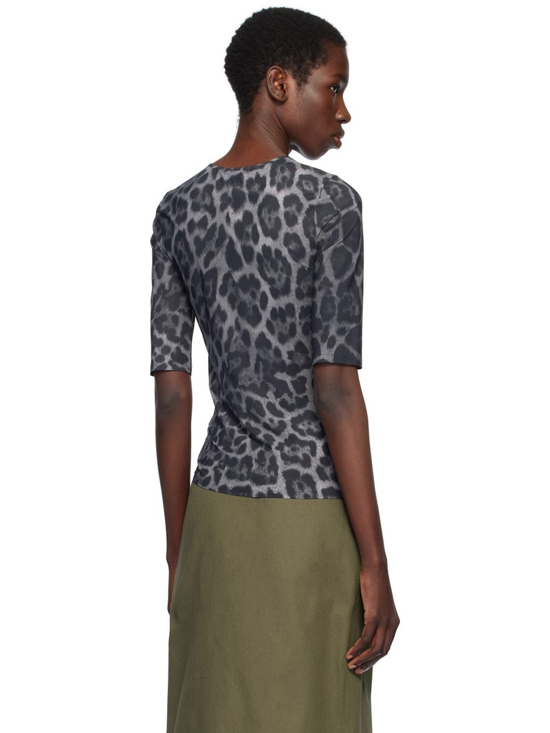 Gray Leopard Print T-shirt 3
