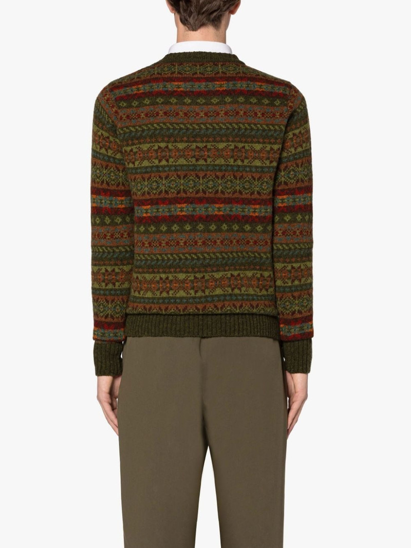IMPULSE PINESHADOW WOOL FAIR ISLE CREWNECK SWEATER 4