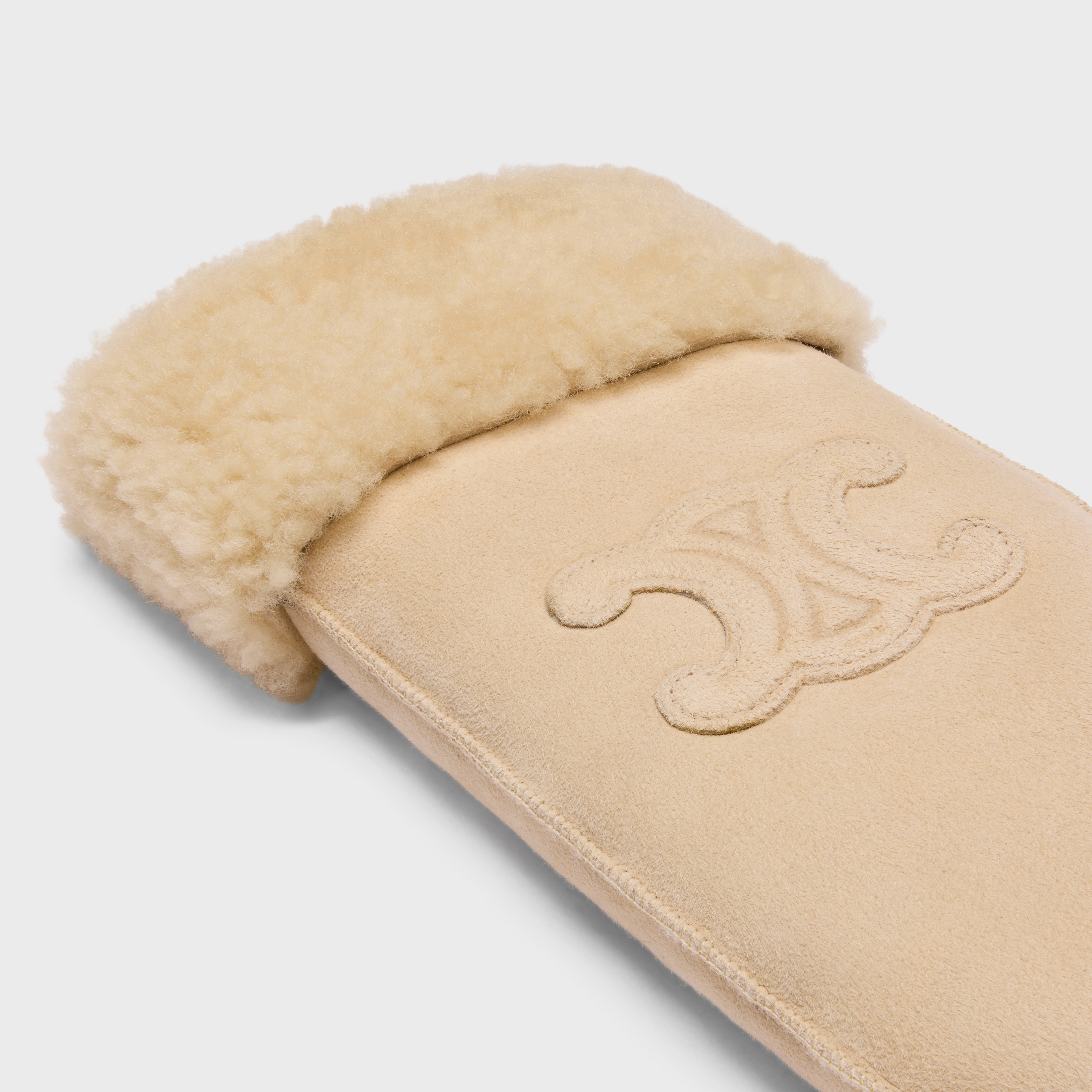 triomphe mittens in shearling - 3