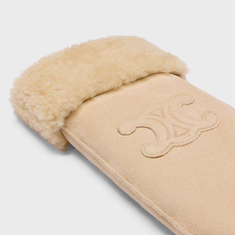 triomphe mittens in shearling 3